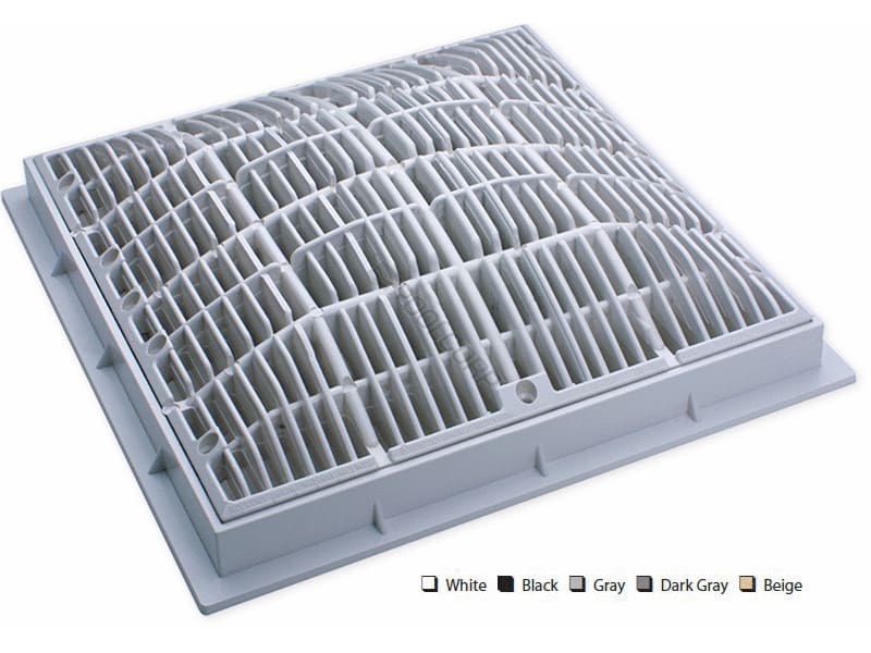 Waterway 12"x12" Anti-Entrapment VGB Frame & Grate, Dark Gray